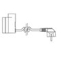 Kabel-TypU - Drehkabel mit Stecker (0,45m - 1,5m)