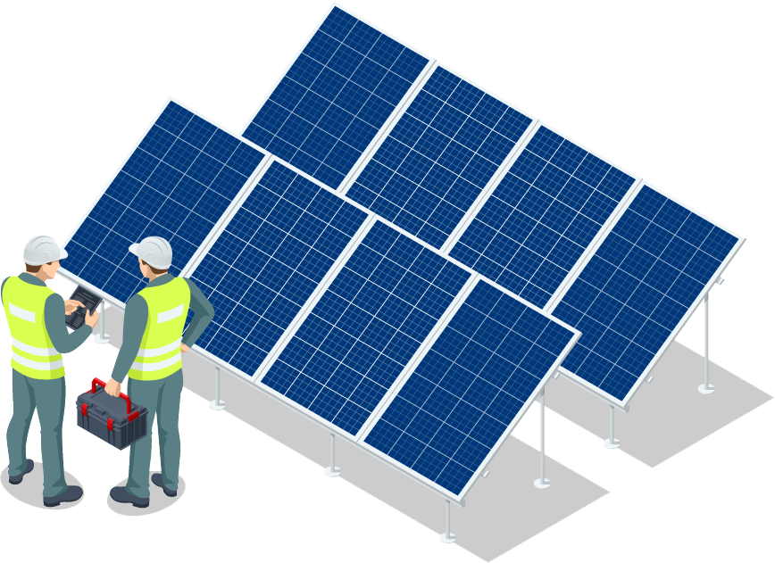 Installation von Solarpanelen
